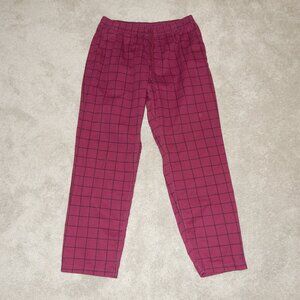 NWOT Vans pants mens womens magenta cotton black striped L XL tapered leg skate